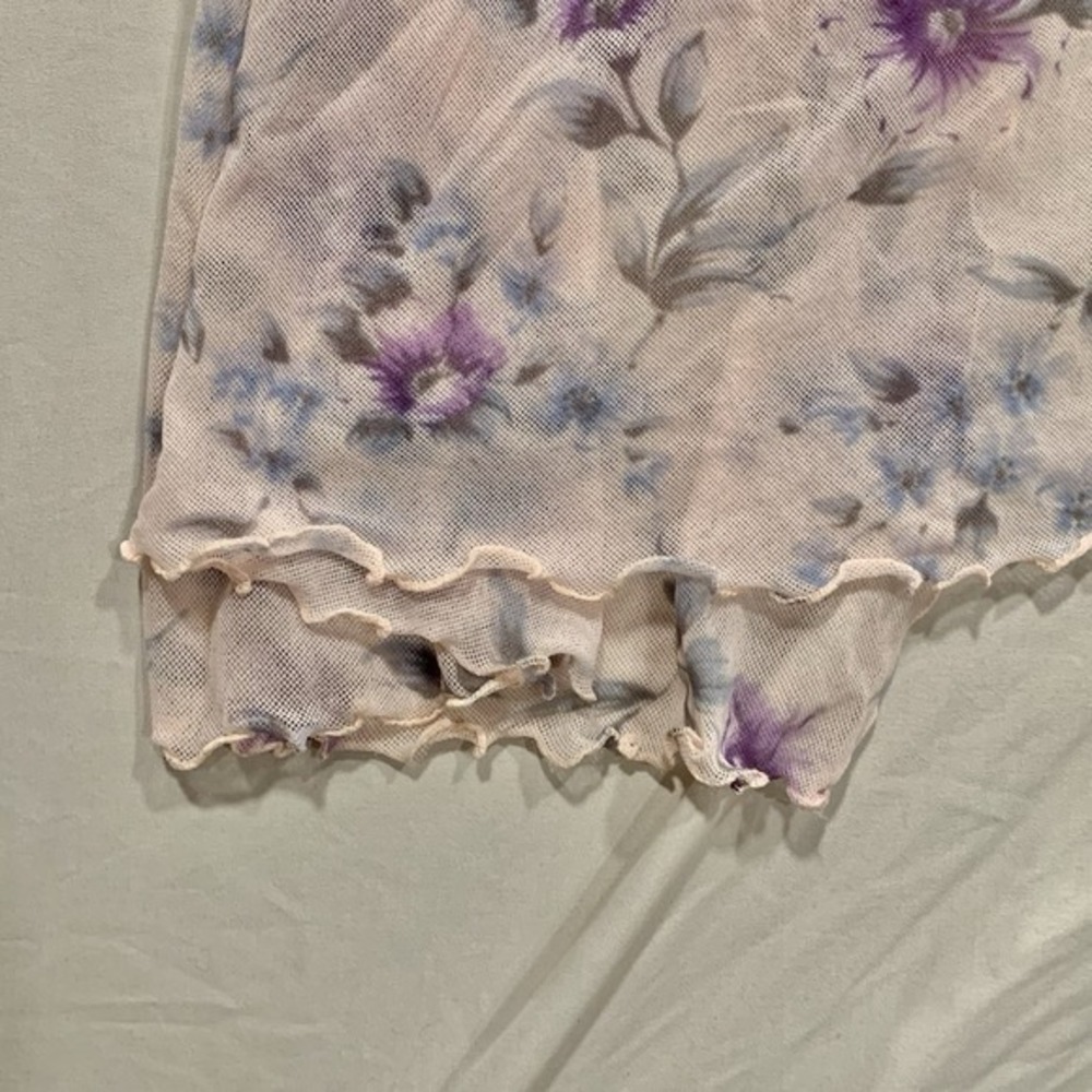 Vintage Victoria's Secret Floral Lace Babydoll Top M/L Y2K Cottagecore Lingerie - Picture 8 of 12